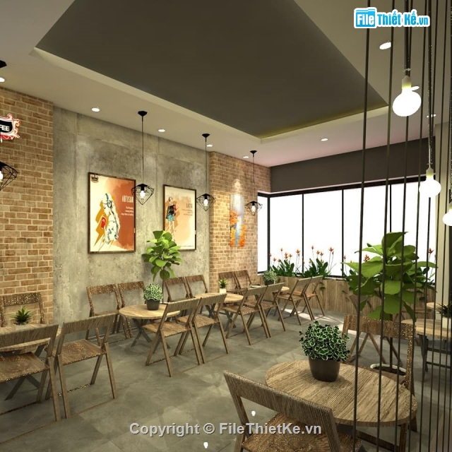 nội thất quán cafe,Model quán cafe,sketchup nội thất,sketchup quán cafe,cafe sketchup,cafe nội thất